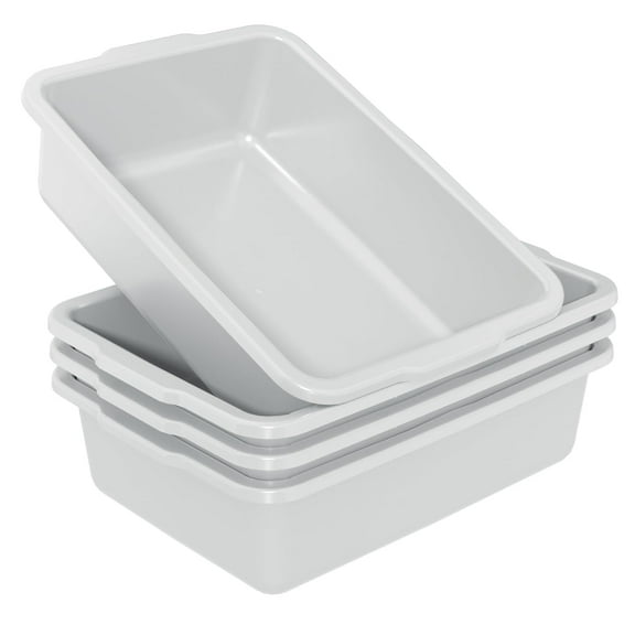 Sandmovie 25 L  Bus Box, Plastic Utility Restaurant Bus Tub, 4 Packs