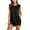 Black, variant on Women's Summer Two Piece Outfits Sleeveless Knit Sweater Tunic Top and Shorts Beach Vacation Lounge Sets