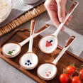 thumbnail image 3 of 4Pcs Long Handle Spoon Ceramic Spoon Reusable Ceramic Spoon Porridge Spoon Home Spoons, 3 of 8