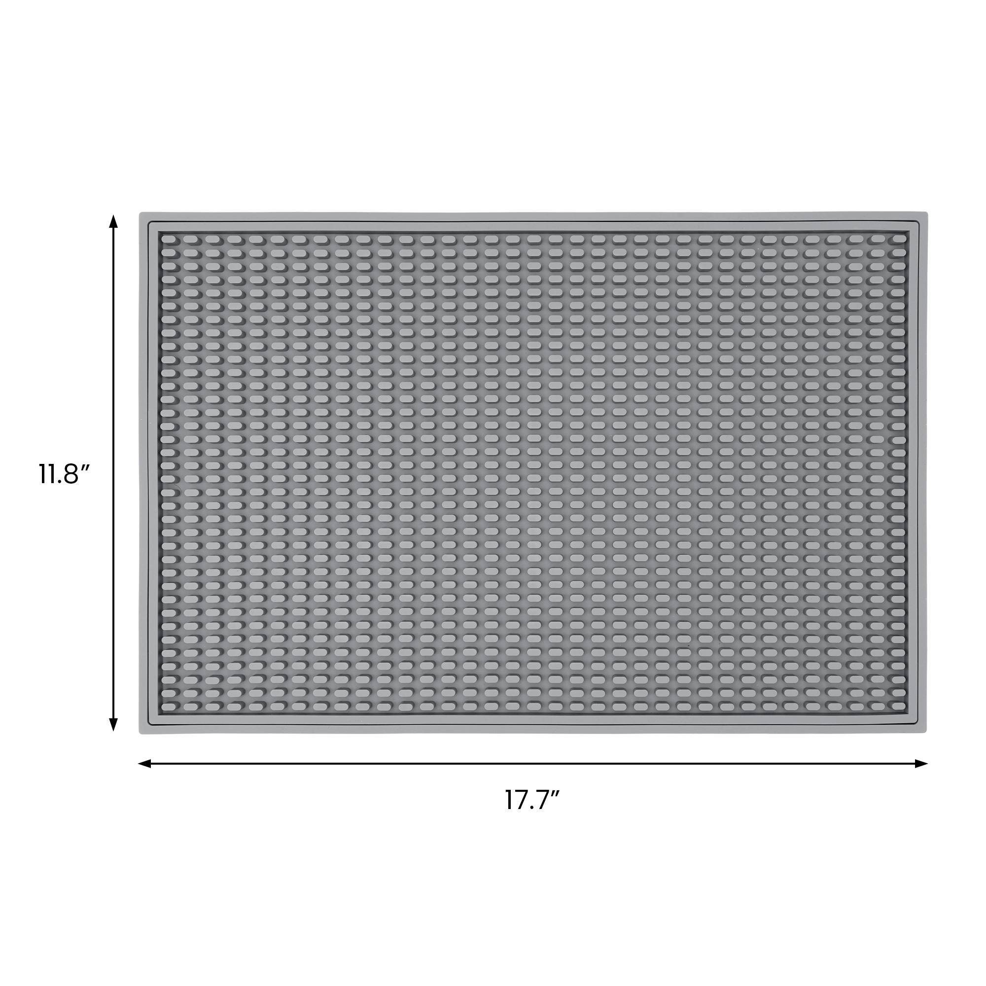 Unique Bargains Heat Resistant Silicone Mat for Kitchen Counter Gray