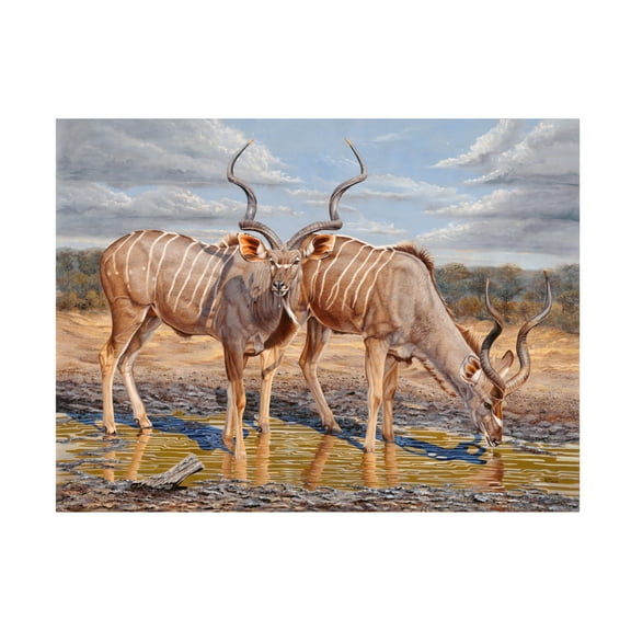 Canvas Wall Art - Delene Lambert 'A Twist in Time' Wall Art for Living Room, Bedroom, or Office Décor by Trademark Fine Art - 19 x 14 Inches