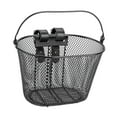 thumbnail image 2 of Cesta para manillar de bicicleta para niños, cesta de alambre de hierro, portátil, práctica, para llevar y almacenar. Negro, 2 of 9