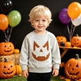 thumbnail image 5 of Gerichy Toddler Baby Girl Boy Halloween Sweatshirt Long Sleeve Pumpkin Shirt Crewneck Sweater Top 6 12 18 24 Months 2T 3T 4T Fall Clothes, 5 of 7