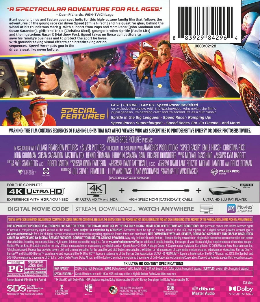 Warner Home Video - Speed Racer [ULTRA HD]