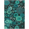 thumbnail image 2 of Addison Rugs Chantille Indoor/Outdoor Transitional Floral Teal Machine Washable Rectangle Rug, 5' x 7'6", 2 of 8