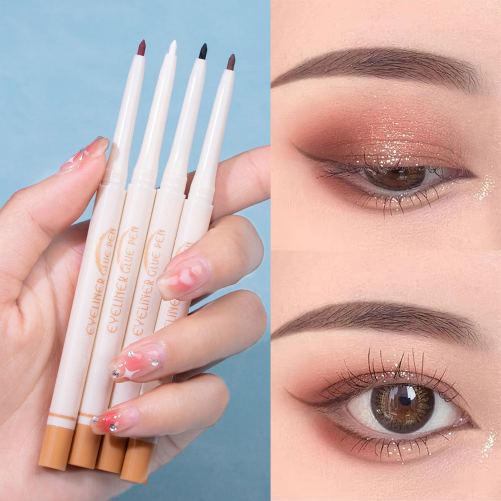 Concealer Glitter Liner for Eyes Cat Eye Makeup Stencil Vegan Vamp Face Chalk Eyelash Liner Sculpting Bar Eyelid Makeup Sanding Pencil Milk Concealer Violet Wand Amber Oil Highlighter Pencil Brow