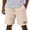 #01 Beige 【Mix, Match & Rotate: Stock Up on Daily Colors】, variant on Men's Waffle Knit Solid Casual Shorts, Elastic Drawstring Waist Zipper Button Pockets Polyester Viscose Spandex Loose Summer Sports | TruHer,Beige L