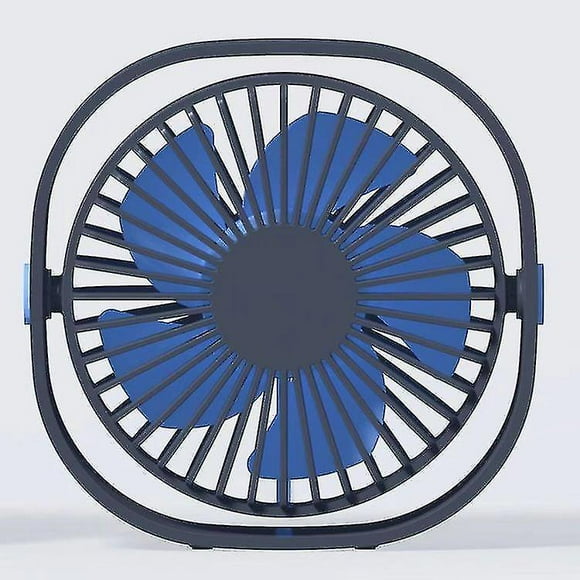 Usb Desk Fan 3 Speed Variable Speed Mini 360 Degree Rotating Fan Blue