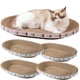 thumbnail image 1 of Paquete de 4 ralladores de cartón para gatos, cama ovalada para rascar para gatos, sofá para interiores, gatos, cama, tazón, gato, poste rascador para gatos, rodar para gatos, protector de muebles, 1 of 9