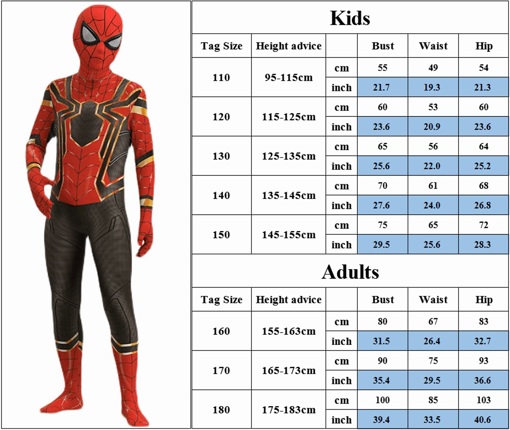 KEPZEAL Kids Superhero Cosplay Costume Zentai Halloween Jumpsuit for Child Boys Fancy Dress Suit