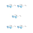 thumbnail image 3 of mmirethe Eyes In Style With Heart Shaped Mulitple Colours Sun Glasses silver frame skyblue 5Set, 3 of 6