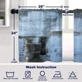 thumbnail image 5 of bufiio Blue Acrylic Painting Tier Curtains,Blue and Black Abstract Painting Window Treatment Short Kitchen Curtain Multilayer Polyester Blackout for Living Room/Bathroom, 2 Pack 26x24 inches, 5 of 6