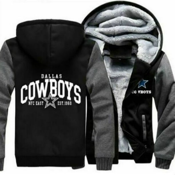 Men´s Dallas Cowboys Hoodie Zip up Jacket Coat Winter Warm