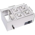 thumbnail image 5 of SHZICMY  Food Warmer, Stainless Steel Bain Marie Buffet Countertop 20.2 QT, 600W Steam Table with 86-185℉ Temperature Range for Catering and Restaurants, 5 of 16