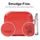 thumbnail image 4 of Svanove Funda Para Airpods 4 De Plástico Duro Transparente Transparente Simple Lindo Airpods 4ª Generación Caso Con Llavero Girly Y2K Estético Moda Airpods Cubierta Accesorios Para Mujeres Niña Rojo, 4 of 5