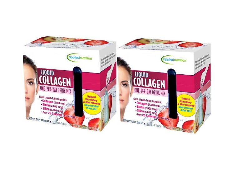 2 Pack Applied Nutrition Liquid Collagen 4000 mg Drink Mix 30