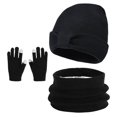 thumbnail image 6 of Gubotare Hat Gloves Scarf Set Kids Kids Hat Scarf Gloves Set for Baby Boys 3 Pcs Toddler Girl Beanie Infant Winter Knit Hat Mittens (Black,One Size), 6 of 7