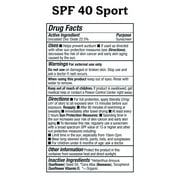Badger Sport Mineral Sunscreen Cream, SPF 40, Eco Friendly, 2.9 fl oz