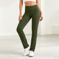thumbnail image 6 of hoksml Women's High Waist Slim-Fit Flare Leg Pants, Stretch Yoga Trousers with Front and Back Pockets, 6 of 9