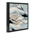 Stupell Industries Blue Natural Geode Pattern Abstract Painting Black