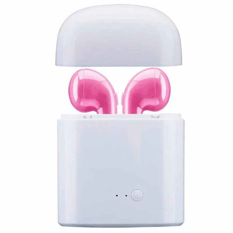 VicTsing HBQ I7 TWS Twins Wireless Earbuds Mini Bluetooth Headset Earphone with Charging Case for iPhone X 8 7 6s 6 Plus SE Samsung Galaxy and other cellphones (Rose Gold)