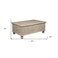 thumbnail image 2 of 49" White Solid Wood Rectangular Distressed Lift Top Coffee Table, 2 of 2