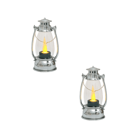 PEIBang 2PCS Vintage LED Hanging Lanterns Holiday Landscape Lanterns Small Western Lantern for Holiday Camping Party Decorations