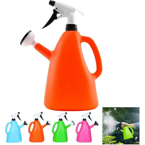 Qaailabf Small Portable Watering Can with Adjustable Spray Nozzle | 1-Liter Lightweight Handheld Design for Flowers, Bonsai & Liquid Fertilizer | Garden Tool for Balcony & Potted Plants