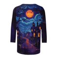thumbnail image 5 of Yourumao Halloween Shirts for Women Crew Neck 3/4 Sleeve Tops with Pumpkin Print Plus Size Casual Graphic Tees for Going Out, 5 of 5
