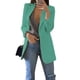 thumbnail image 2 of Chaqueta de mujer, chaqueta de trabajo con solapa, conjunto ligero, trajes casuales, ropa holgada, para proteger abierto y elegante para la calle - 3XL Verde 3XL Yinane Traje de rebeca de mujer, 2 of 7
