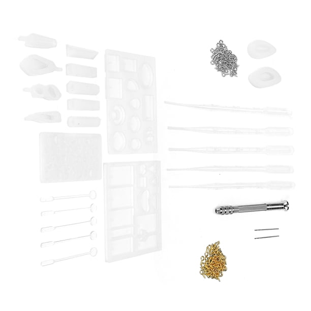 Molde de Epoxi de Silicona Juego de Moldes de Epoxi de FáCil Desmoldeo para Manualidades de Bricolaje para el Hogar para Collar para la Escuela para Molde de epoxi de silicona Accesorio de bricolaje ANGGREK Cocina, Decoración y Otros