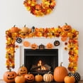 thumbnail image 6 of Scidweet 2 Pack Fall Maple Leaves Garlands, 12 Ft 60 LED String Lights Fall Decorations for Home Party Thanksgiving Table Autumn Garland Decor, 6 of 7