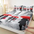 thumbnail image 3 of Homewish Valentine'S Day Theme Twin Sheet Sets,Paris Eiffel Tower Twin Fitted Sheet,Red Gray Flat Sheet For Kids,Luxury Bedroom Decor,3 Pieces, 3 of 7