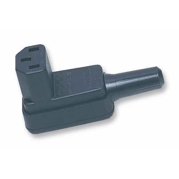 BULGIN LIMITED - IEC Plug Screw Terminals 250V 10A Right Angle Black