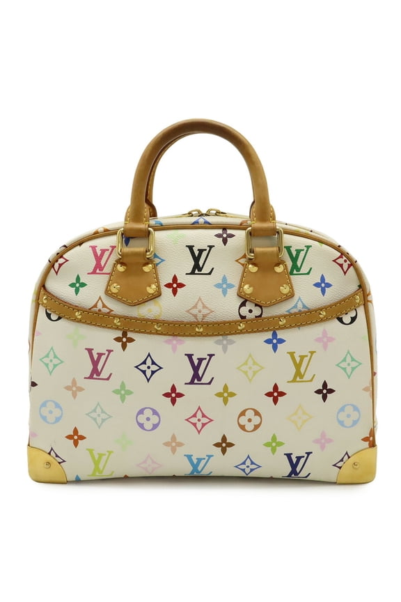 Pre-Owned LOUIS VUITTON Louis Vuitton Monogram Multicolor Trouville Handbag Blanc White M92663
