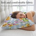 thumbnail image 5 of Spring Floral Truck Pillow Covers, Linen Long Throw Pillow Case, Watercolor Flowers Butterflies Blue Plaid Holiday Pillow Protector Decorative Cushion Cover for Living Room/Bedroom 20" x 36", 5 of 8