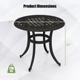 thumbnail image 2 of YKITRDA Patio Side Table, Round Cast Aluminum Outdoor End Table with Adjustable Footpads, Rustproof Lightweight Accent Table for Backyard, Poolside, Balcony, 2 of 9