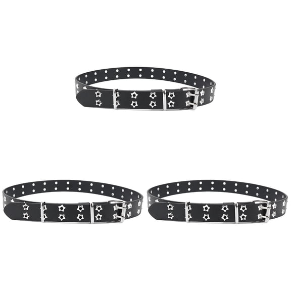 Worgeous 3pcs Women Fashion Belt Punk Belt Jeans Belt Leather Belt for Pants Sweater Dresses