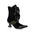 thumbnail image 2 of Women's Black Velvet Boots with Heel, 2 of 2