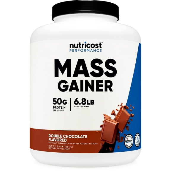 Nutricost Mass Gainer Double Chocolate Flavor, 6.7 LBS, 50 Grams of Protein Per Serving - Non-GMO & Gluten Free