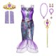 thumbnail image 3 of Disney-vestido de princesa sirena para niños, traje de lujo con volantes de encaje para Halloween, Carnaval, fiesta de cumpleaños, disfraz de Ariel, novedad de 2023, 3 of 5