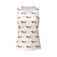 thumbnail image 5 of Goofa Dachshund Dog Puppy Printed Womens Workout Tops for Women Sleeveless Yoga Shirts Athletic Running Tank Tops Sleeveless Gym Clothes Workout Apparel-, 5 of 9