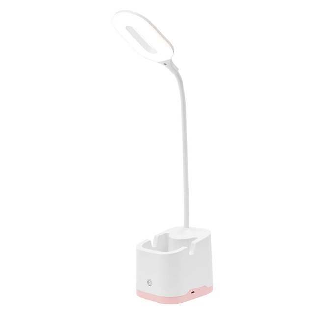 Luz De Mesa Blanca 20 Led 800Mah Usb Recargable Con 3 Modos De Iluminación Atenuación Continua Lámpara Flexible Agujero Lámpara De Lectura De Escritorio Inevent HA016192-00