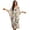 Beige and Green - Rooster Cactus, variant on Women's Kaftan Dress Beach Cover Up Plus Size Bathing Suit Coverups Polynesian Printed V Neck Batwing Sleeve Caftan Beach Dress Long Swimsuit Cover Ups