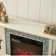thumbnail image 6 of Sesslife Fireplace TV Stand for 70 Inch TV, TV Console Table with 23''Electric Fireplace, Modern Console Entertainment Center Television Table with Faux Stone Surround for Living Room Bedroom, White, 6 of 11
