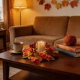thumbnail image 6 of AYktou Fall Candle Rings, 11.8 Inch Artificial Maple Leaves Berries Pumpkin Wreath Candlestick, Thanksgiving Table Decor Farmhouse Candle Holder Halloween Gift for Front Door Festival Home Decor, 6 of 6