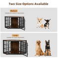 thumbnail image 3 of RichYa 52 Inch Corner Dog Crate Furniture, Wooden Dog Kennel Furniture Style for Large Dogs, Indoor Heavy Duty Dog House TV stand, End Table, Side Table, Brown, 3 of 7