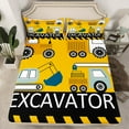 thumbnail image 2 of Castle Fairy 4-Piece King Sheet Set - Excavator, Child Stripes, 2 of 7