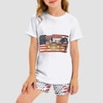 thumbnail image 2 of Girls Summer 2 Piece Outfits Kids Oversized T Shirts and Shorts Clothing Sets 5-14 Years Girls Summer Set 2-12 Years,7-8 Years, 2 of 7
