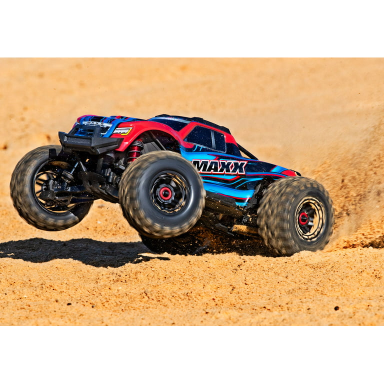 Traxxas 890764REDX Maxx 1-10 Scale 4WD Brushless Electric Monster Truck  with TQi Traxxas Link, Red 